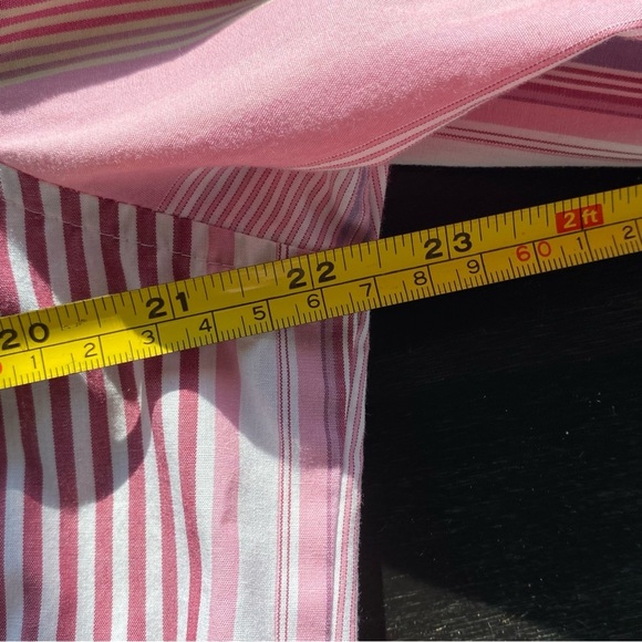 Van Heusen Shirt Womens Large Pink Multicolor Striped Button Up Long Sleeve Top - Picture 6 of 7